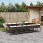 vidaXL 13-tlg. Garten-Essgruppe mit Kissen Braun Poly Rattan vidaXL 13-tlg. Garten-Essgruppe mit Kissen Braun Poly Rattan