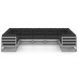 vidaXL 9-tlg. Garten-Lounge-Set mit Kissen Grau Massivholz Kiefer vidaXL 9-tlg. Garten-Lounge-Set mit Kissen Grau Massivholz Kiefer