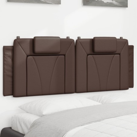 vidaXL Kopfteil-Kissen Braun 140 cm Kunstleder