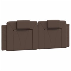 vidaXL Kopfteil-Kissen Braun 140 cm Kunstleder