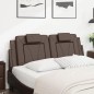 vidaXL Kopfteil-Kissen Braun 140 cm Kunstleder