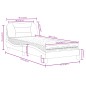 vidaXL Bett mit Matratze Dunkelgrau 80x200 cm Stoff vidaXL Bett mit Matratze Dunkelgrau 80x200 cm Stoff