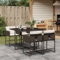 vidaXL 5-tlg. Garten-Essgruppe mit Kissen Braun Poly Rattan vidaXL 5-tlg. Garten-Essgruppe mit Kissen Braun Poly Rattan