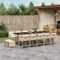 vidaXL 15-tlg. Garten-Essgruppe mit Kissen Beige Poly Rattan vidaXL 15-tlg. Garten-Essgruppe mit Kissen Beige Poly Rattan
