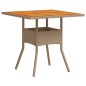 vidaXL 3-tlg. Garten-Essgruppe mit Kissen Beige Poly Rattan Akazie vidaXL 3-tlg. Garten-Essgruppe mit Kissen Beige Poly Rattan Akazie