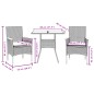 vidaXL 3-tlg. Garten-Essgruppe mit Kissen Beige Poly Rattan Akazie vidaXL 3-tlg. Garten-Essgruppe mit Kissen Beige Poly Rattan Akazie
