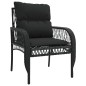 vidaXL 4-tlg. Garten-Sofagarnitur mit Kissen Schwarz Poly Rattan vidaXL 4-tlg. Garten-Sofagarnitur mit Kissen Schwarz Poly Rattan