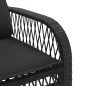 vidaXL 4-tlg. Garten-Sofagarnitur mit Kissen Schwarz Poly Rattan vidaXL 4-tlg. Garten-Sofagarnitur mit Kissen Schwarz Poly Rattan