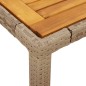 vidaXL 7-tlg. Garten-Essgruppe mit Kissen Beige Poly Rattan Akazie vidaXL 7-tlg. Garten-Essgruppe mit Kissen Beige Poly Rattan Akazie