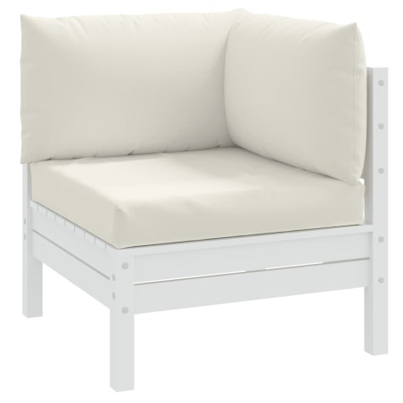 vidaXL Palettenkissen 3-tlg. Melange Creme Stoff