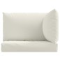 vidaXL Palettenkissen 3-tlg. Melange Creme Stoff vidaXL Palettenkissen 3-tlg. Melange Creme Stoff