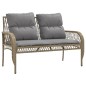 vidaXL 4-tlg. Garten-Sofagarnitur mit Kissen Beige Poly Rattan vidaXL 4-tlg. Garten-Sofagarnitur mit Kissen Beige Poly Rattan
