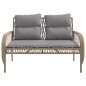 vidaXL 4-tlg. Garten-Sofagarnitur mit Kissen Beige Poly Rattan vidaXL 4-tlg. Garten-Sofagarnitur mit Kissen Beige Poly Rattan