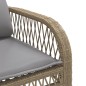 vidaXL 4-tlg. Garten-Sofagarnitur mit Kissen Beige Poly Rattan vidaXL 4-tlg. Garten-Sofagarnitur mit Kissen Beige Poly Rattan