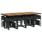 vidaXL 13-tlg. Garten-Essgruppe mit Kissen Schwarz Poly Rattan vidaXL 13-tlg. Garten-Essgruppe mit Kissen Schwarz Poly Rattan