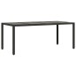 vidaXL 9-tlg. Garten-Essgruppe mit Kissen Schwarz Poly Rattan und Glas vidaXL 9-tlg. Garten-Essgruppe mit Kissen Schwarz Poly Rattan und Glas