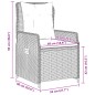 vidaXL 7-tlg. Garten-Essgruppe mit Kissen Grau Poly Rattan vidaXL 7-tlg. Garten-Essgruppe mit Kissen Grau Poly Rattan