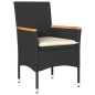 vidaXL 11-tlg. Garten-Essgruppe mit Kissen Schwarz Poly Rattan Glas vidaXL 11-tlg. Garten-Essgruppe mit Kissen Schwarz Poly Rattan Glas
