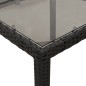 vidaXL 11-tlg. Garten-Essgruppe mit Kissen Schwarz Poly Rattan Glas vidaXL 11-tlg. Garten-Essgruppe mit Kissen Schwarz Poly Rattan Glas