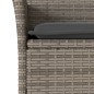 vidaXL 3-tlg. Garten-Essgruppe mit Kissen Grau Poly Rattan Akazie vidaXL 3-tlg. Garten-Essgruppe mit Kissen Grau Poly Rattan Akazie