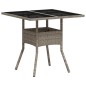 vidaXL 5-tlg. Garten-Essgruppe mit Kissen Hellgrau Poly Rattan Glas vidaXL 5-tlg. Garten-Essgruppe mit Kissen Hellgrau Poly Rattan Glas
