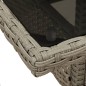 vidaXL 5-tlg. Garten-Essgruppe mit Kissen Hellgrau Poly Rattan Glas vidaXL 5-tlg. Garten-Essgruppe mit Kissen Hellgrau Poly Rattan Glas