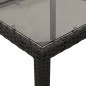 vidaXL 3-tlg. Garten-Essgruppe mit Kissen Schwarz Poly Rattan Glas vidaXL 3-tlg. Garten-Essgruppe mit Kissen Schwarz Poly Rattan Glas
