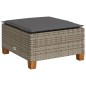 vidaXL 4-tlg. Garten-Sofagarnitur mit Kissen Grau Poly Rattan vidaXL 4-tlg. Garten-Sofagarnitur mit Kissen Grau Poly Rattan