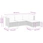 vidaXL 4-tlg. Garten-Sofagarnitur mit Kissen Grau Poly Rattan vidaXL 4-tlg. Garten-Sofagarnitur mit Kissen Grau Poly Rattan