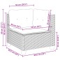 vidaXL 4-tlg. Garten-Sofagarnitur mit Kissen Grau Poly Rattan vidaXL 4-tlg. Garten-Sofagarnitur mit Kissen Grau Poly Rattan