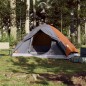 vidaXL Kuppel-Campingzelt 4 Personen Grau und Orange Wasserdicht vidaXL Kuppel-Campingzelt 4 Personen Grau und Orange Wasserdicht