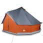 vidaXL Tipi-Familienzelt 12 Personen Grau und Orange Wasserdicht vidaXL Tipi-Familienzelt 12 Personen Grau und Orange Wasserdicht