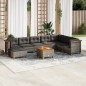 vidaXL 9-tlg. Garten-Sofagarnitur mit Kissen Grau Poly Rattan vidaXL 9-tlg. Garten-Sofagarnitur mit Kissen Grau Poly Rattan