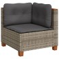 vidaXL 9-tlg. Garten-Sofagarnitur mit Kissen Grau Poly Rattan vidaXL 9-tlg. Garten-Sofagarnitur mit Kissen Grau Poly Rattan