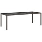 vidaXL 9-tlg. Garten-Essgruppe mit Kissen Braun Poly Rattan Glas vidaXL 9-tlg. Garten-Essgruppe mit Kissen Braun Poly Rattan Glas