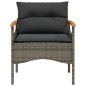 vidaXL 4-tlg. Garten-Sofagarnitur mit Kissen Grau Poly Rattan vidaXL 4-tlg. Garten-Sofagarnitur mit Kissen Grau Poly Rattan