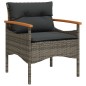 vidaXL 4-tlg. Garten-Sofagarnitur mit Kissen Grau Poly Rattan vidaXL 4-tlg. Garten-Sofagarnitur mit Kissen Grau Poly Rattan