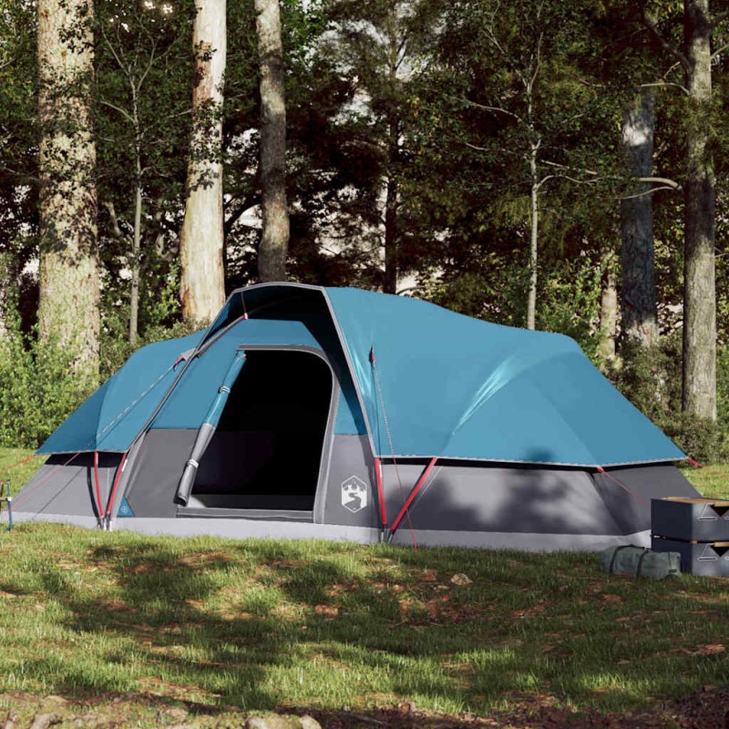 vidaXL Kuppel-Familienzelt 9 Personen Blau Wasserdicht vidaXL Kuppel-Familienzelt 9 Personen Blau Wasserdicht
