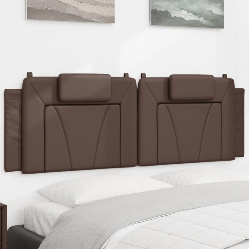 vidaXL Kopfteil-Kissen Braun 160 cm Kunstleder