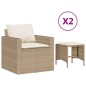vidaXL 4-tlg. Garten-Sofagarnitur mit Kissen Beige Poly Rattan vidaXL 4-tlg. Garten-Sofagarnitur mit Kissen Beige Poly Rattan