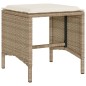vidaXL 4-tlg. Garten-Sofagarnitur mit Kissen Beige Poly Rattan vidaXL 4-tlg. Garten-Sofagarnitur mit Kissen Beige Poly Rattan