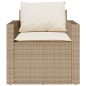 vidaXL 4-tlg. Garten-Sofagarnitur mit Kissen Beige Poly Rattan vidaXL 4-tlg. Garten-Sofagarnitur mit Kissen Beige Poly Rattan