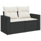 vidaXL 8-tlg. Garten-Sofagarnitur mit Kissen Schwarz Poly Rattan vidaXL 8-tlg. Garten-Sofagarnitur mit Kissen Schwarz Poly Rattan