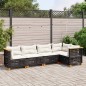 vidaXL 5-tlg. Garten-Sofagarnitur mit Kissen Schwarz Poly Rattan vidaXL 5-tlg. Garten-Sofagarnitur mit Kissen Schwarz Poly Rattan