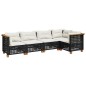 vidaXL 5-tlg. Garten-Sofagarnitur mit Kissen Schwarz Poly Rattan vidaXL 5-tlg. Garten-Sofagarnitur mit Kissen Schwarz Poly Rattan