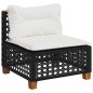 vidaXL 5-tlg. Garten-Sofagarnitur mit Kissen Schwarz Poly Rattan vidaXL 5-tlg. Garten-Sofagarnitur mit Kissen Schwarz Poly Rattan