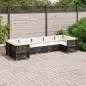 vidaXL 7-tlg. Garten-Sofagarnitur mit Kissen Schwarz Poly Rattan vidaXL 7-tlg. Garten-Sofagarnitur mit Kissen Schwarz Poly Rattan