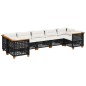 vidaXL 7-tlg. Garten-Sofagarnitur mit Kissen Schwarz Poly Rattan vidaXL 7-tlg. Garten-Sofagarnitur mit Kissen Schwarz Poly Rattan