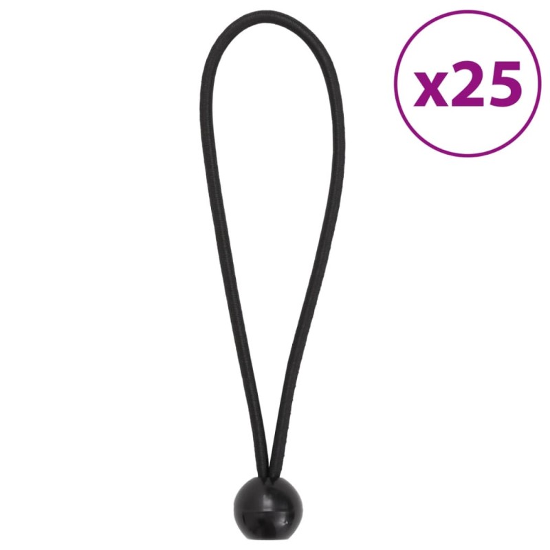 vidaXL Spanngummis mit Kugeln 25 Stk. 21 x 0,5 cm vidaXL Spanngummis mit Kugeln 25 Stk. 21 x 0,5 cm