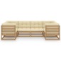 vidaXL 6-tlg Garten-Lounge-Set mit Kissen Honigbraun Massivholz Kiefer vidaXL 6-tlg Garten-Lounge-Set mit Kissen Honigbraun Massivholz Kiefer